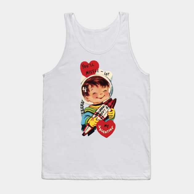 Space Boy Love Missile Valentine Tank Top by Eugene and Jonnie Tee's